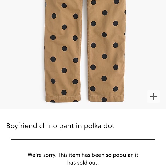 J.Crew Highrise Girlfriend Polka Dot Khakis - Picture 6 of 6